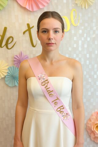 Toz Pembe Çiçekli Konsept Bride to be Kuşak , Bekarlığa Veda Kuşağı