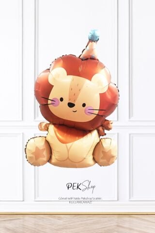 Parti Şapkalı Aslan Folyo Balon