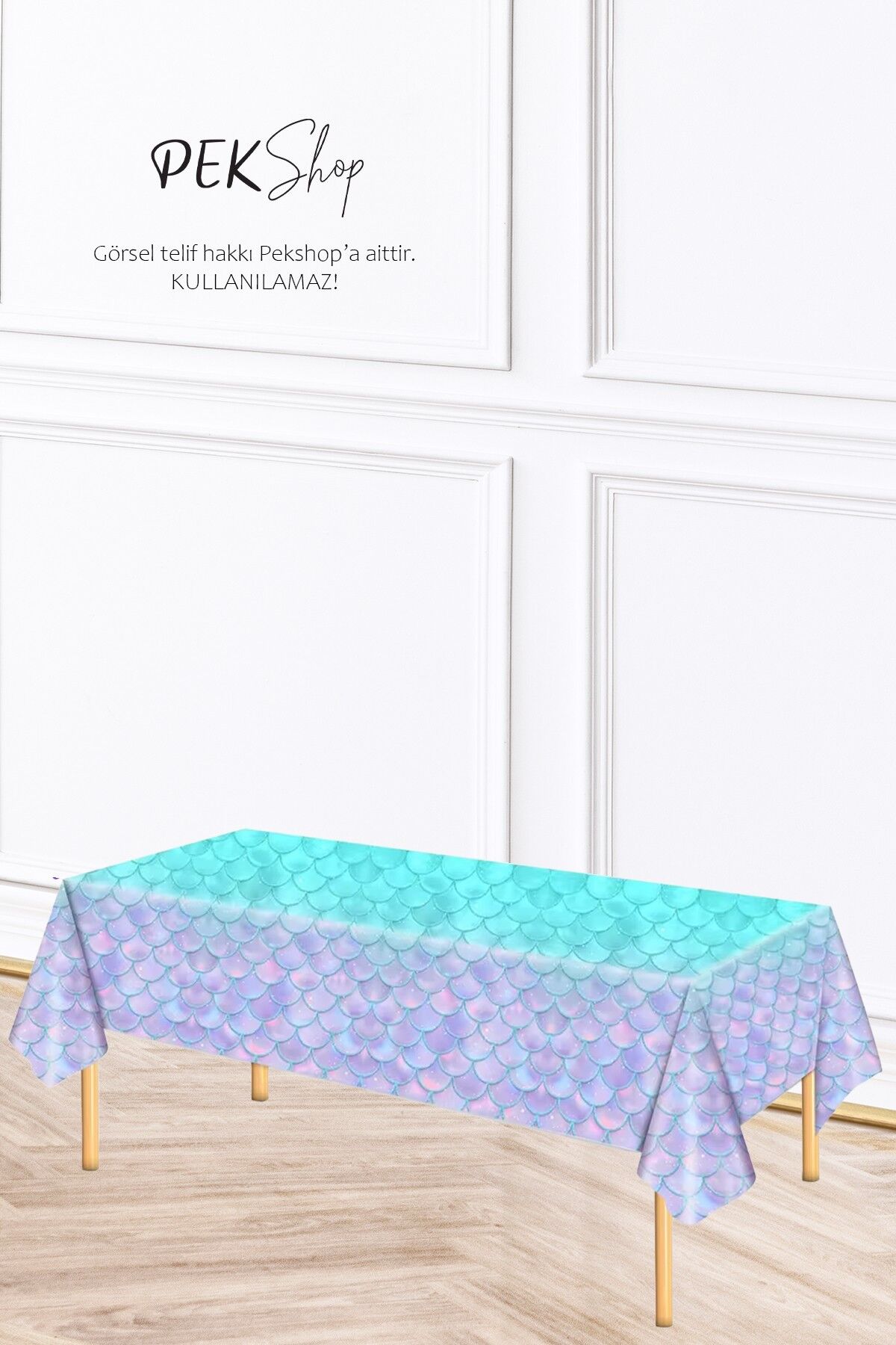 Deniz Kızı Konsept Masa Örtüsü Deniz Kızı Konsept Doğum Günü Masa Örtüsü