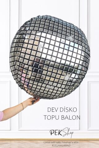 Dev Disko Topu Şeklinde Folyo Balon 50inç 125cm