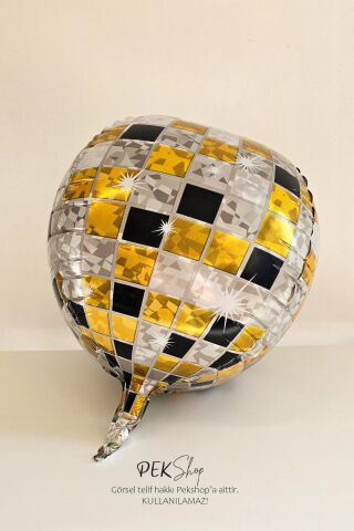 3 Renkli Disko Topu Folyo Balon 22inç