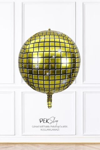 Gold Disko Topu Folyo Balon 22inç