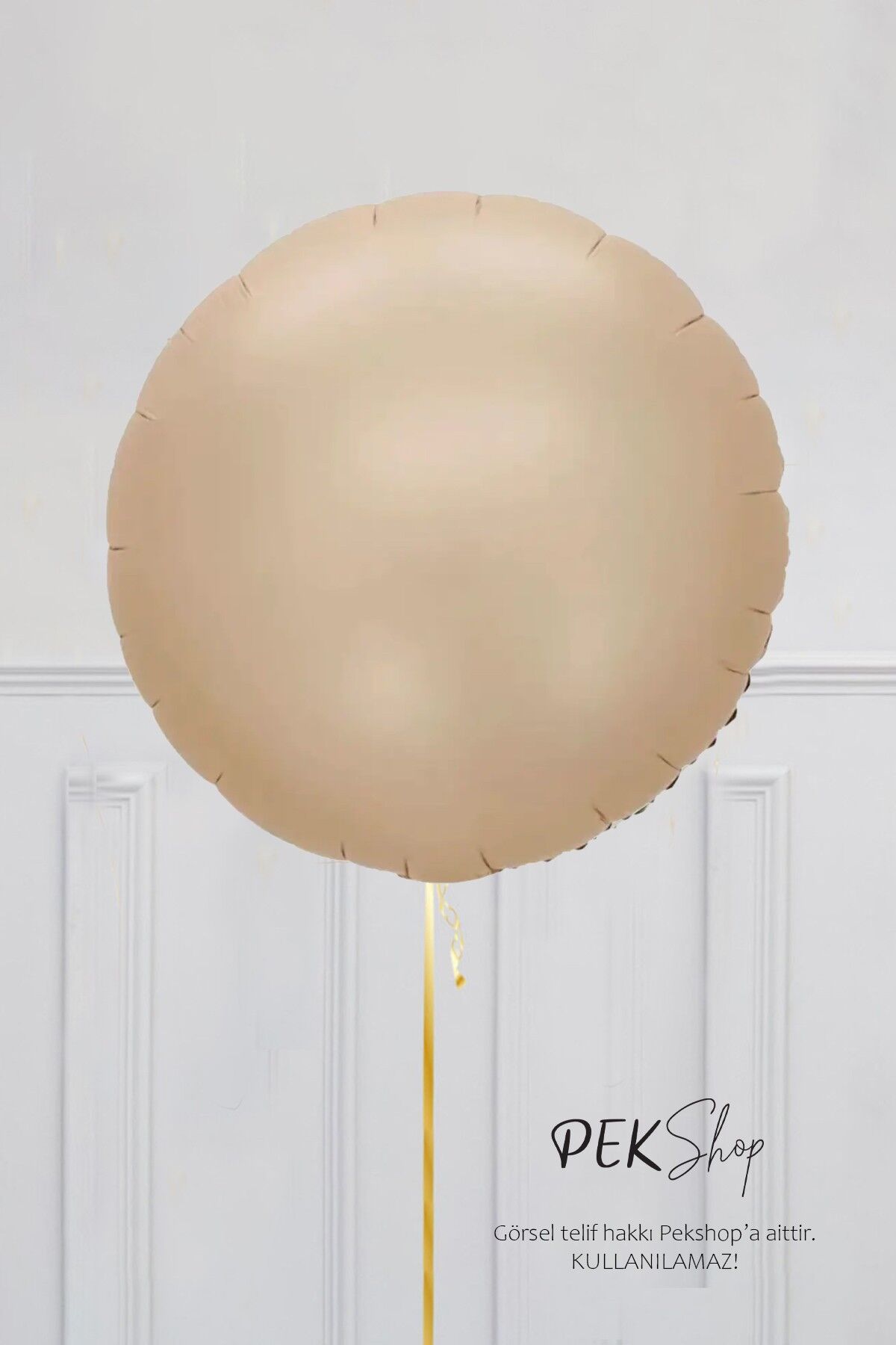 Retro Karamel Yuvarlak Folyo Balon 18inç