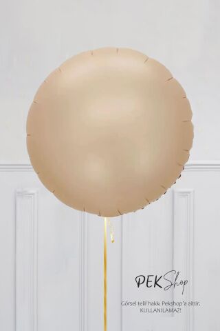 Retro Karamel Yuvarlak Folyo Balon 18inç