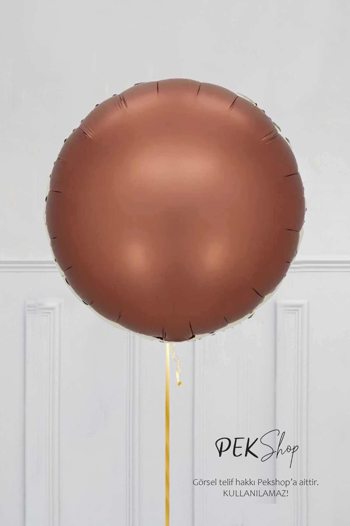 Retro Kahve Yuvarlak Folyo Balon 18inç