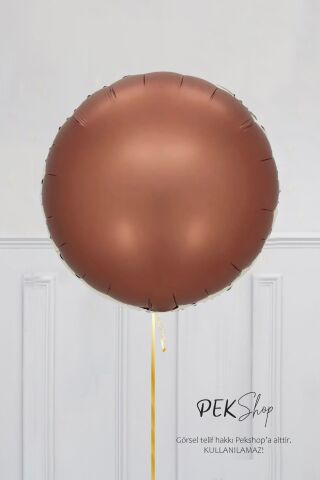 Retro Kahve Yuvarlak Folyo Balon 18inç