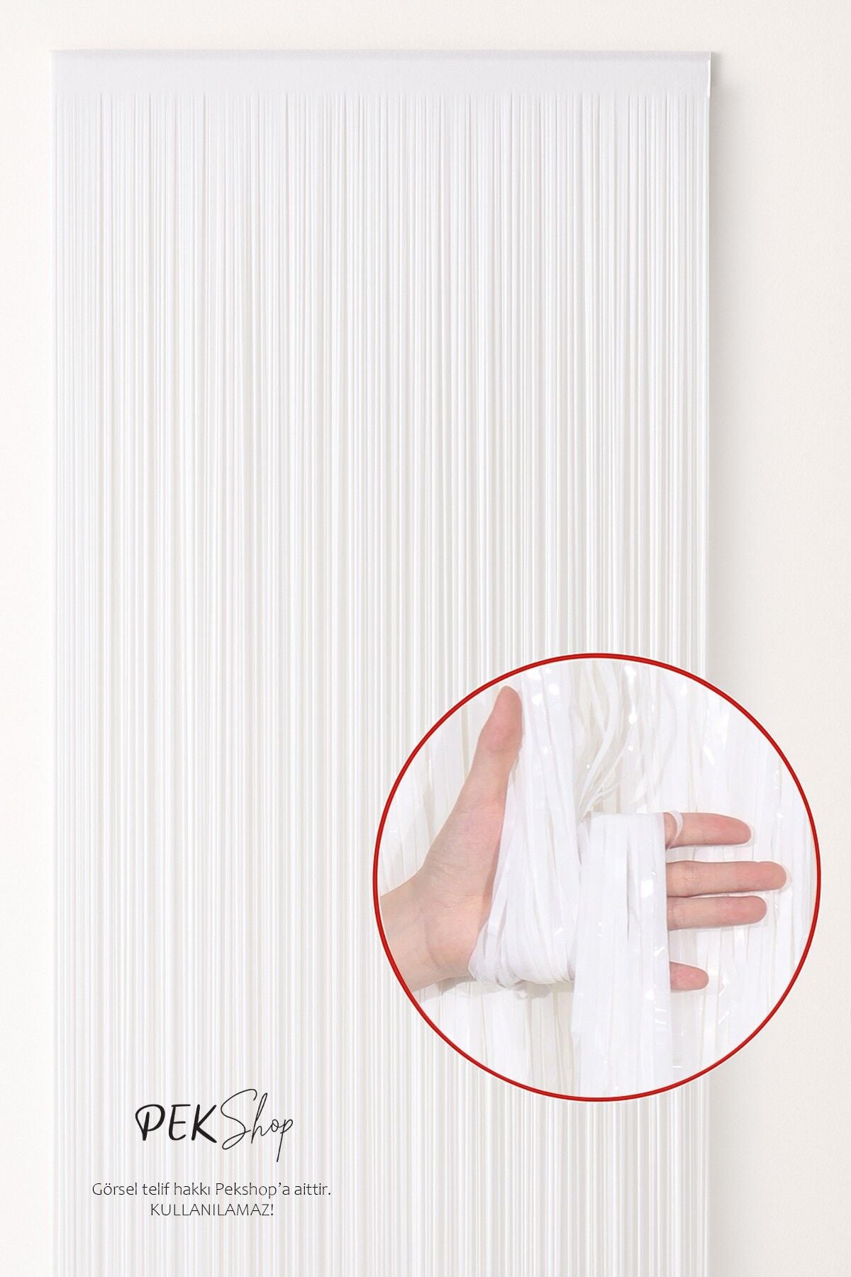 Beyaz Fon Perdesi 100x200 cm Arka Fon Kapı Perde Beyaz