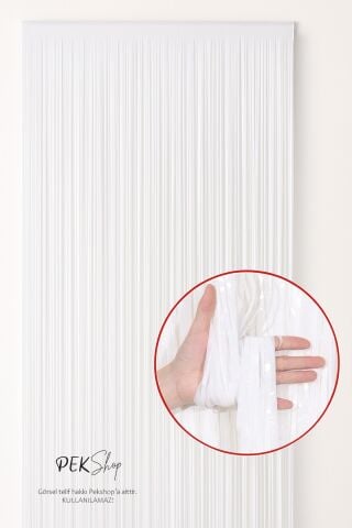 Beyaz Fon Perdesi 100x200 cm Arka Fon Kapı Perde Beyaz