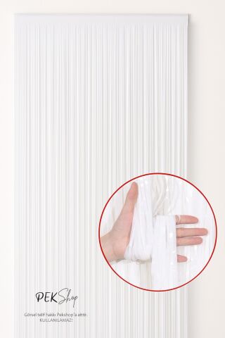 Beyaz Fon Perdesi 100x200 cm Arka Fon Kapı Perde Beyaz