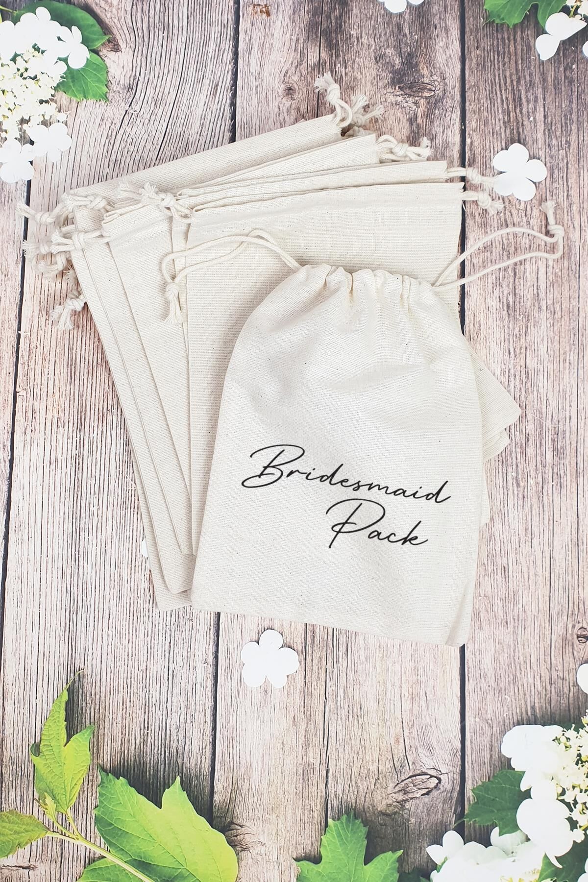 ''Bridesmaid Pack'' Gelin - Nedime Hediye Kesesi - 10 Adet