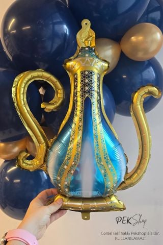 İbrik Folyo Balon Ramazan Süslemesi Ramazan Şerbet İbriği Ramazan Balonu