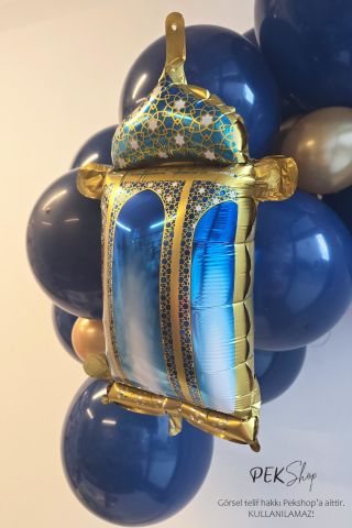 Kandil Folyo Balon Ramazan Süslemesi İslami Figür Fener Ramazan Balonu