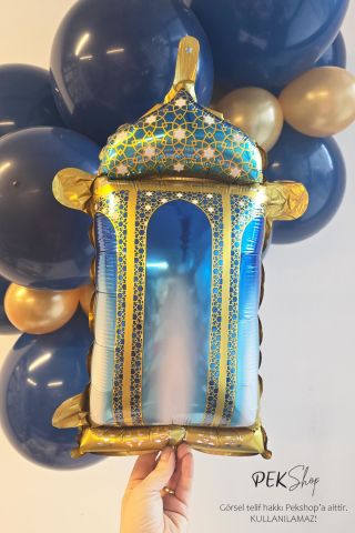Kandil Folyo Balon Ramazan Süslemesi İslami Figür Fener Ramazan Balonu