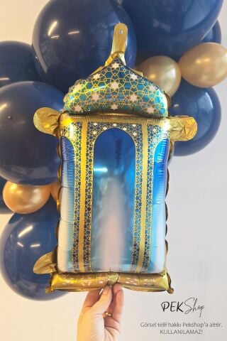 Kandil Folyo Balon Ramazan Süslemesi İslami Figür Fener Ramazan Balonu