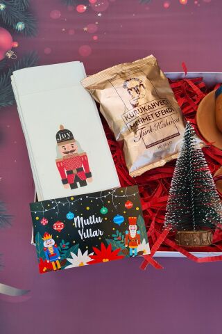 Türk Kahvesi Sever Çiftlere Özel Konsept Kurşun Asker Yılbaşı Hediye Kutusu