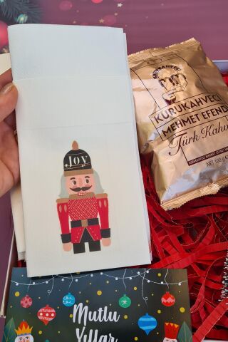 Türk Kahvesi Sever Çiftlere Özel Konsept Kurşun Asker Yılbaşı Hediye Kutusu