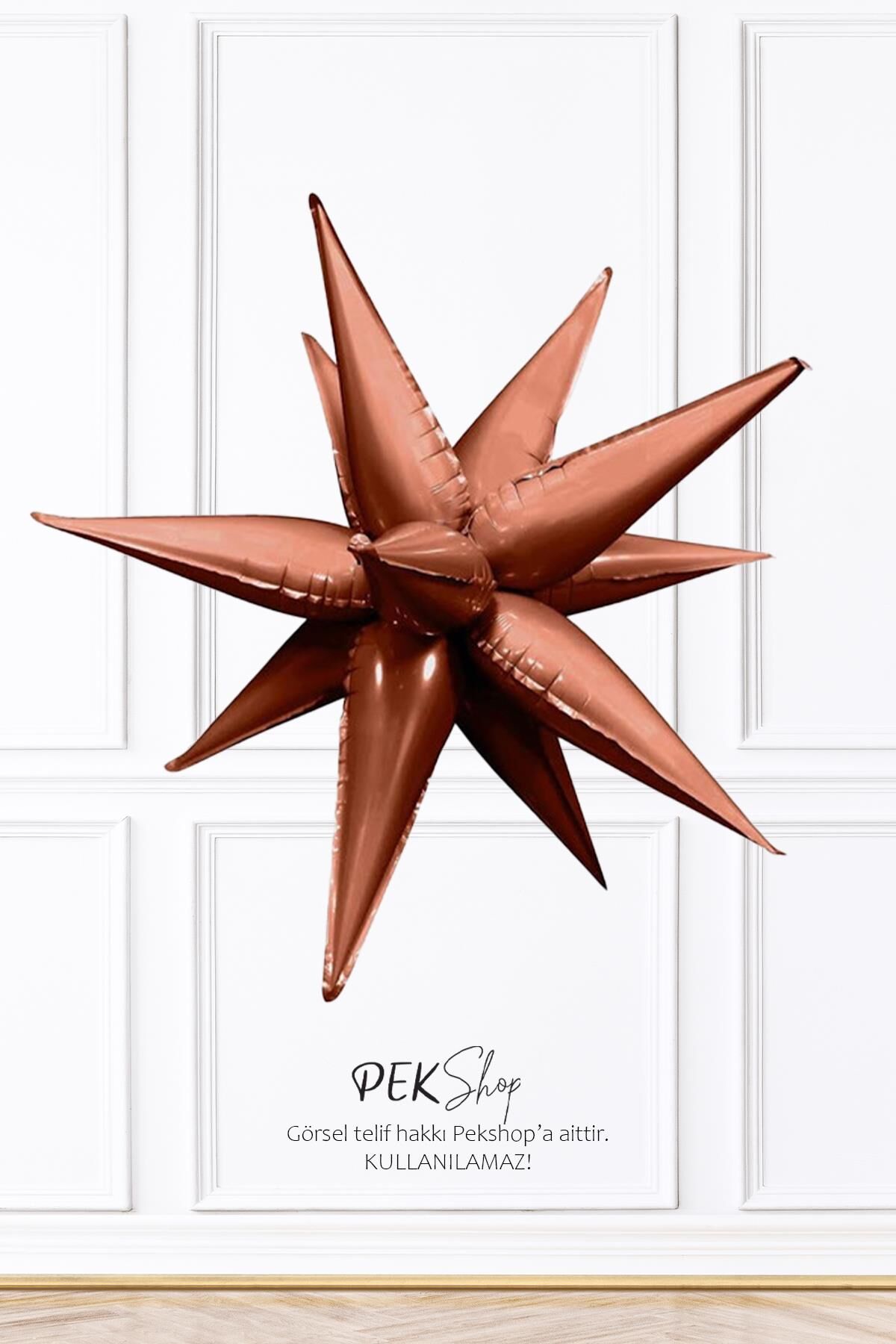 Retro Çikolata Kahve Kutup Yıldızı Folyo Balon Tek Parça Büyük Kutup Yıldız Balon 27inç 70cm