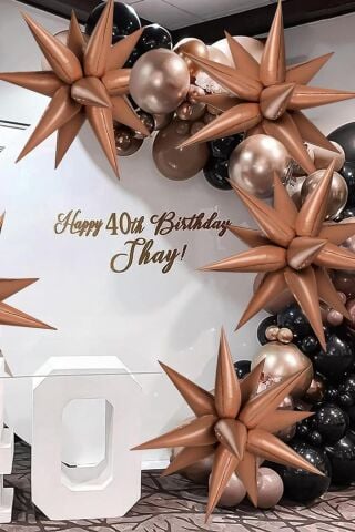 Retro Çikolata Kahve Kutup Yıldızı Folyo Balon Tek Parça Büyük Kutup Yıldız Balon 27inç 70cm