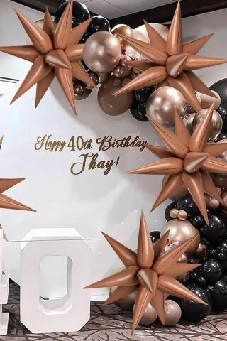 Retro Çikolata Kahve Kutup Yıldızı Folyo Balon Tek Parça Büyük Kutup Yıldız Balon 27inç 70cm