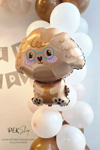 Poodle Köpek Folyo Balon Köpek Şekilli Balon 60x54cm
