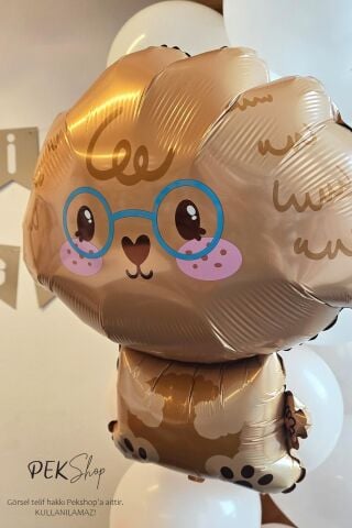 Poodle Köpek Folyo Balon Köpek Şekilli Balon 60x54cm