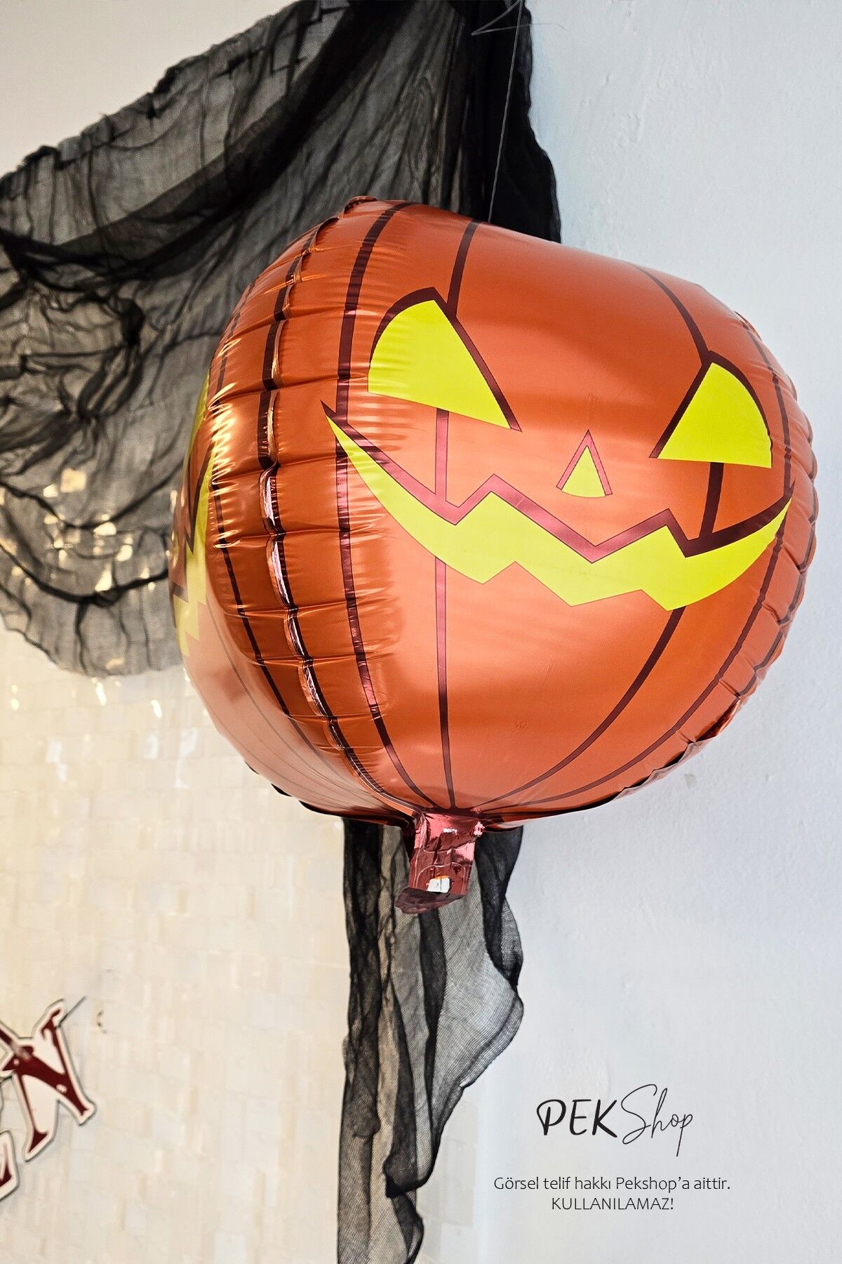 4D Kabak Cadılar Bayramı Balonu Bal Kabağı Folyo Balon