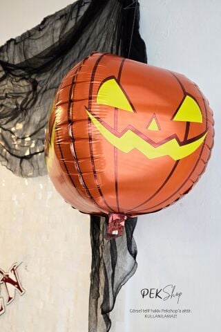 4D Kabak Cadılar Bayramı Balonu Bal Kabağı Folyo Balon