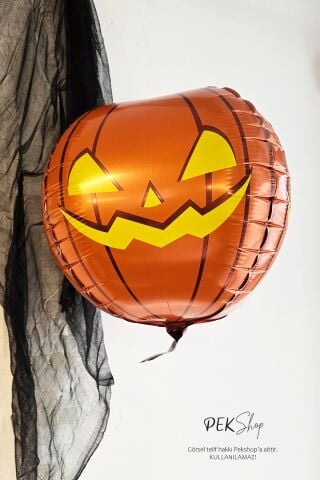4D Kabak Cadılar Bayramı Balonu Bal Kabağı Folyo Balon