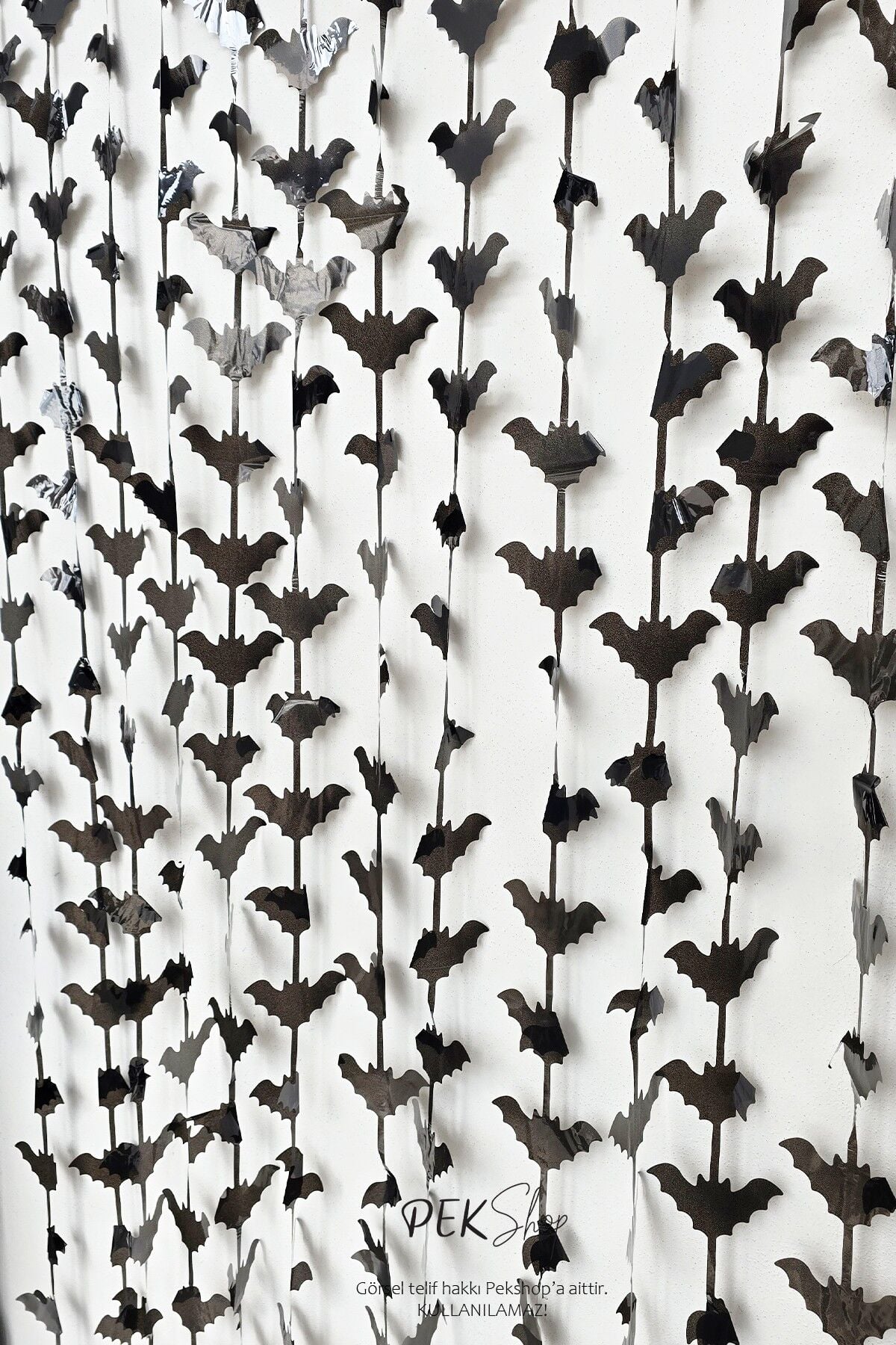 Yarasa Kapı Perdesi Cadılar Bayramı Süsü Duvar Fon Perdesi