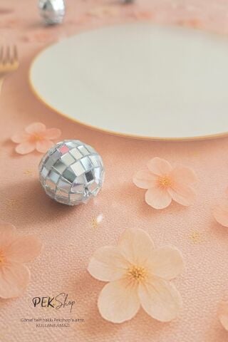 Disko Topu Pasta Süsü 6lı Mini Set Aynalı Top 3cm 6lı