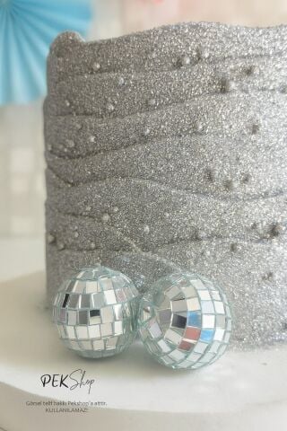 Disko Topu Pasta Süsü 4cm 6lı Paket