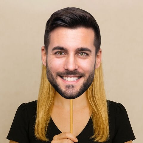 Çubuklu Kişiye Özel Yüz Maskesi