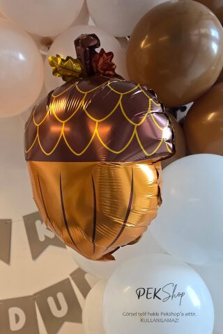 Sevimli Sincap ve Fındık Balon Birlikte 2li Folyo Balon Paketi