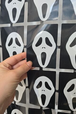 Kuru Kafa Kapı Perdesi Cadılar Bayramı Süsü Duvar Fon Perdesi