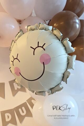 Retro Güneş Folyo Balon 51x54cm