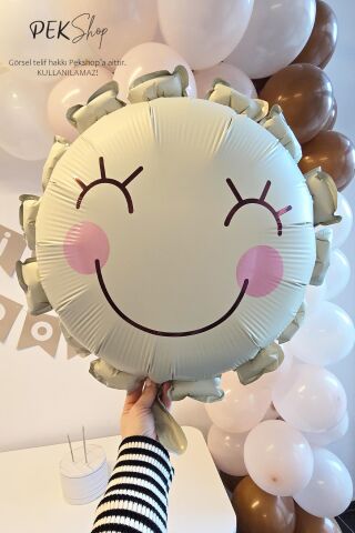 Retro Güneş Folyo Balon 51x54cm