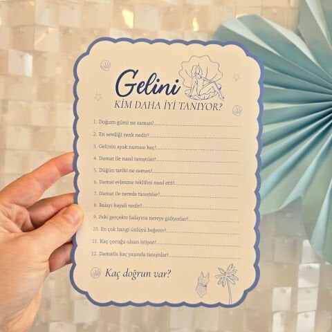 Marin Konsept Gelini Kim Daha İyi Tanıyor Oyun Kartı