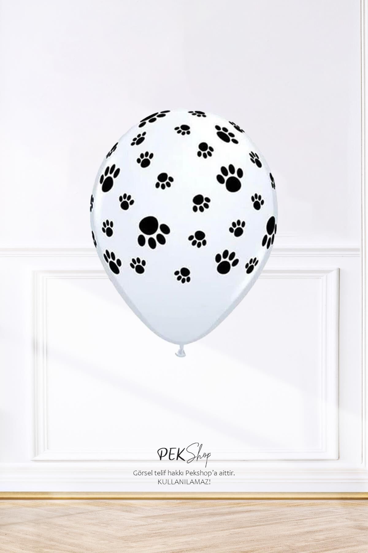 Pati Baskılı Balon Kedi Köpek Pati Şekil Baskılı 12inç Lateks Balon 10lu Paket