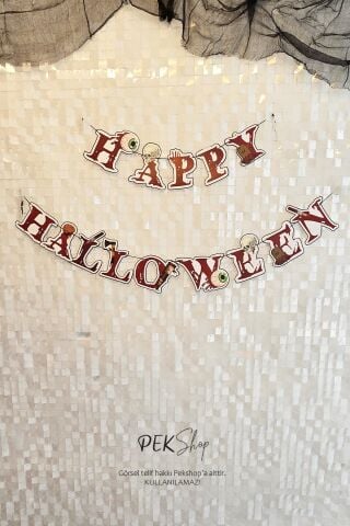 Happy Halloween Banner Cadılar Bayramı Süsü Halloween Malzemeleri