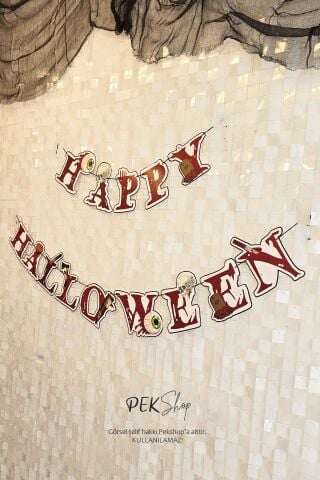 Happy Halloween Banner Cadılar Bayramı Süsü Halloween Malzemeleri