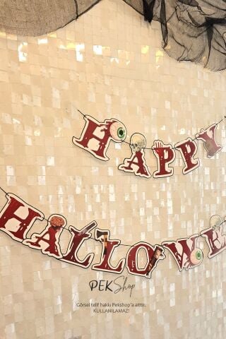 Happy Halloween Banner Cadılar Bayramı Süsü Halloween Malzemeleri