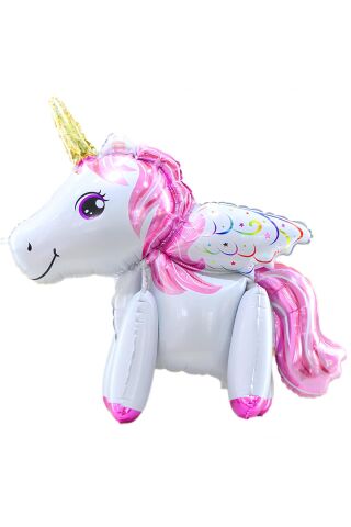 Yerde Durabilen 4 Ayaklı Unicorn Folyo Balon