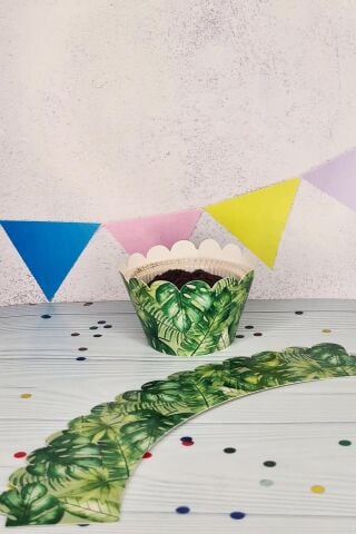 Safari Konsepti Cupcake Sargısı 10'lu Safari Konsept Doğum Günü