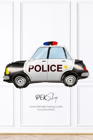 Polis Arabası Folyo Balon Polis Arabası Şekilli Balon