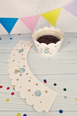 Küçük Prens Konsepti Cupcake Sargısı 10'lu Küçük Prens Konsept Doğum Günü