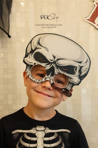 Kuru Kafa Cadılar Bayramı Gözlük Halloween Aksesuarı