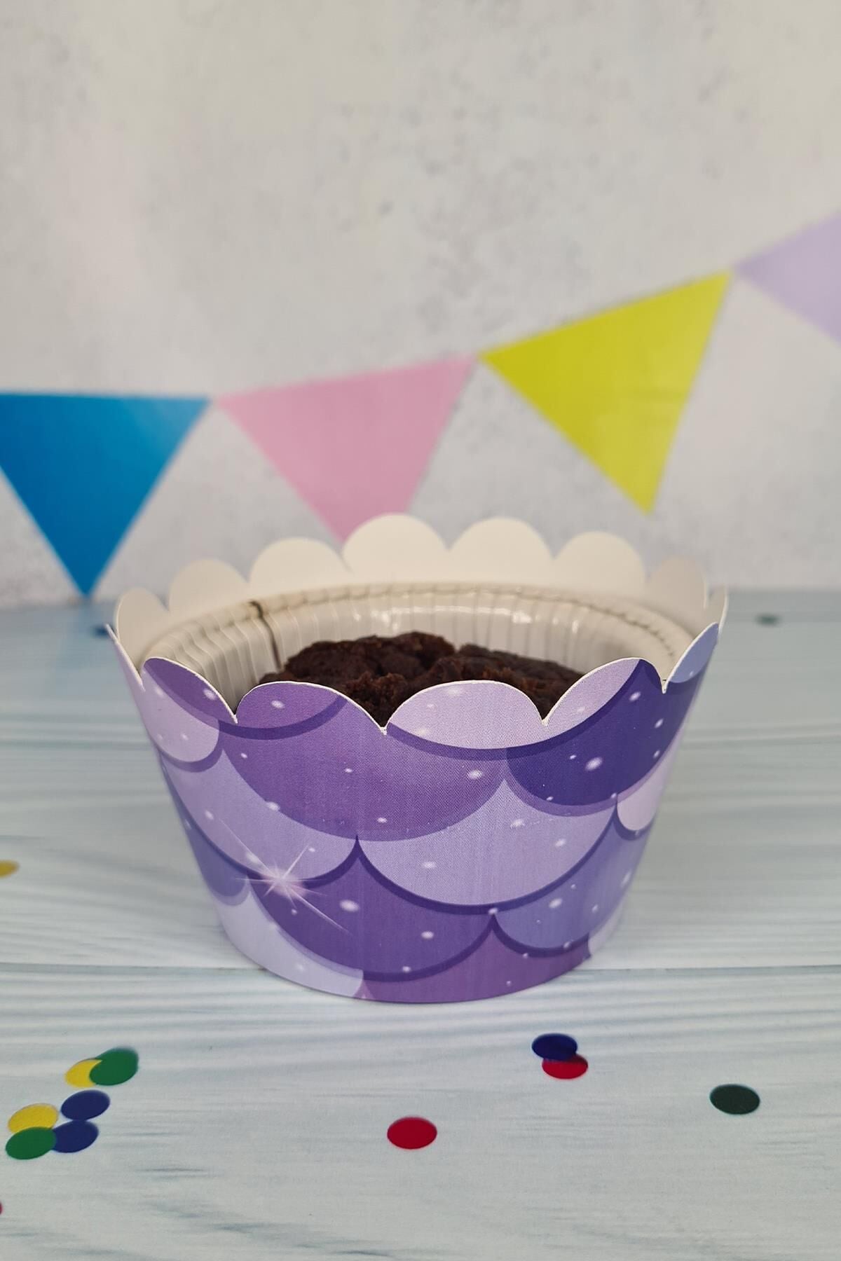 Deniz Kızı Konsepti Cupcake Sargısı 10'lu