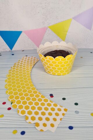 Arı Konsepti Cupcake Sargısı 10'lu