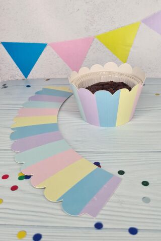 Dondurma Konsepti Cupcake Sargısı 10'lu