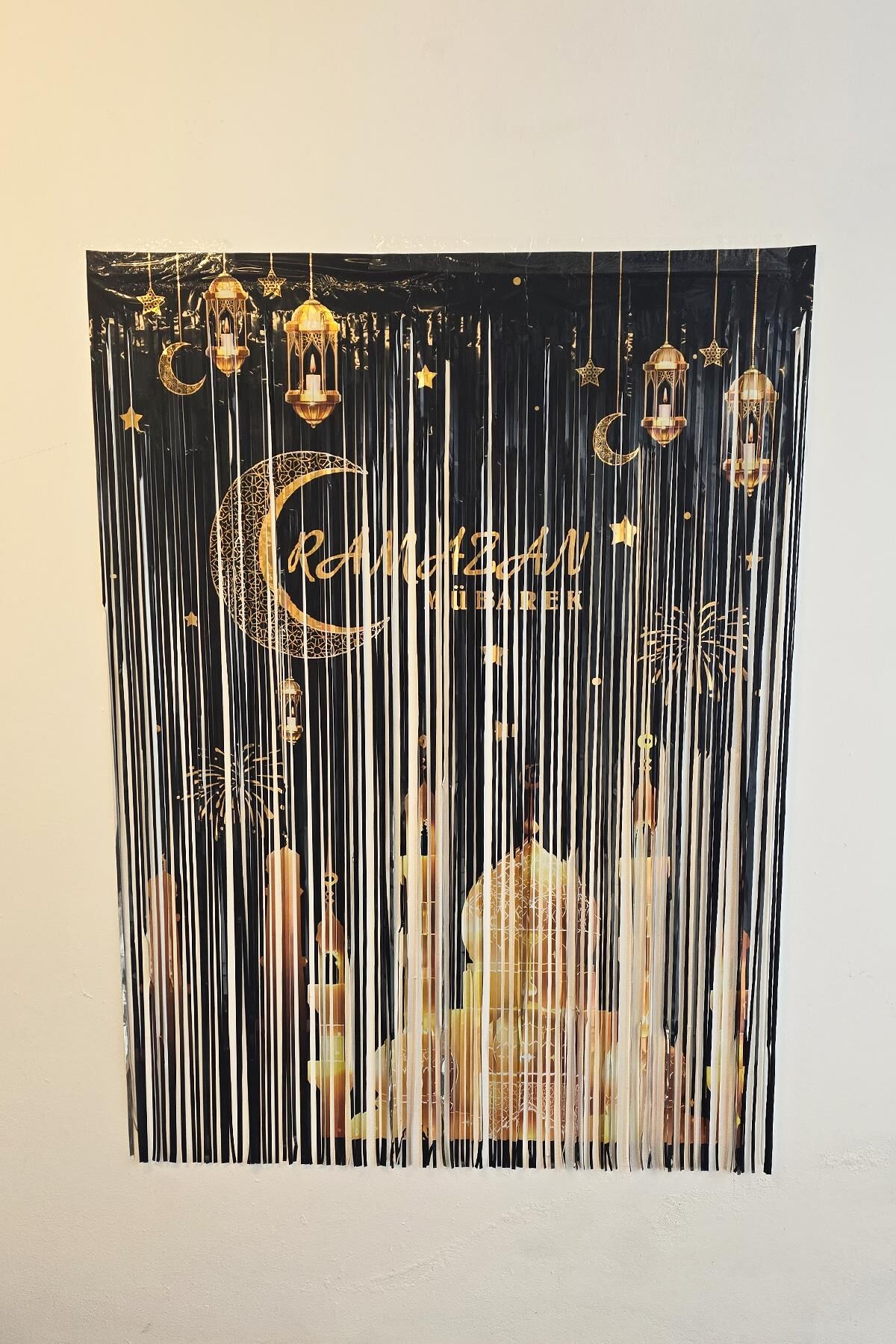 Ramazan Arka Fon Süs Ramazan Süslemesi Baskılı Arka Fon Ramazan Perde Süsü 130x100cm